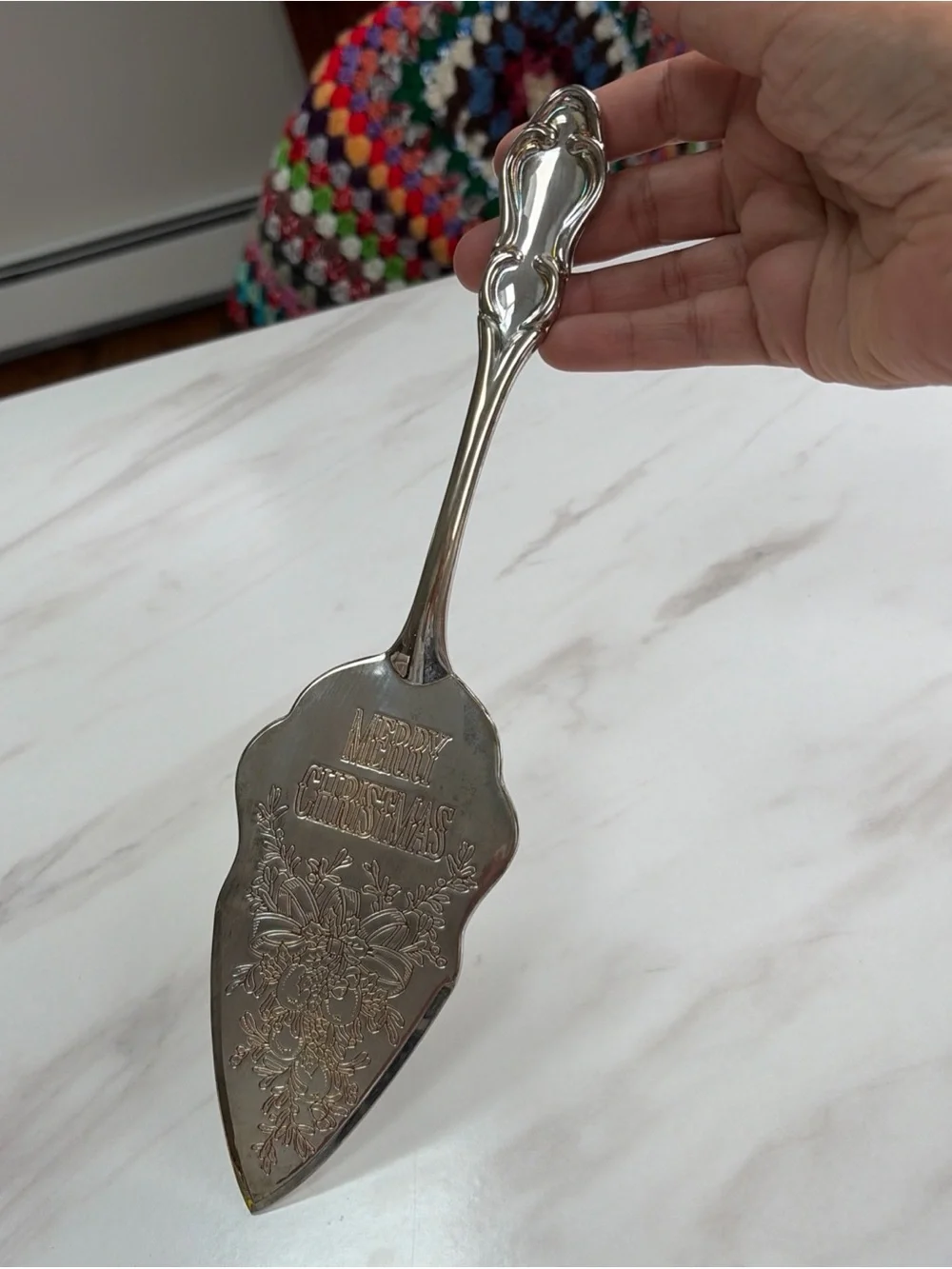 Pie /Cake Server MERRY CHRISTMAS Silver-Plated International Silver Co VINTAGE